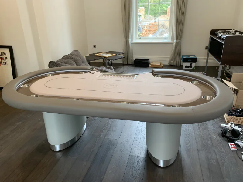 The Premier table installed in a bright Surrey games room overlooking the garden